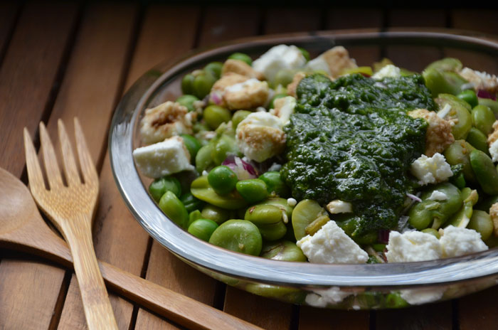 Salade-de-fèves-fraiches,-petits-pois,-feta-et-purée-de-coriandre-3_0013